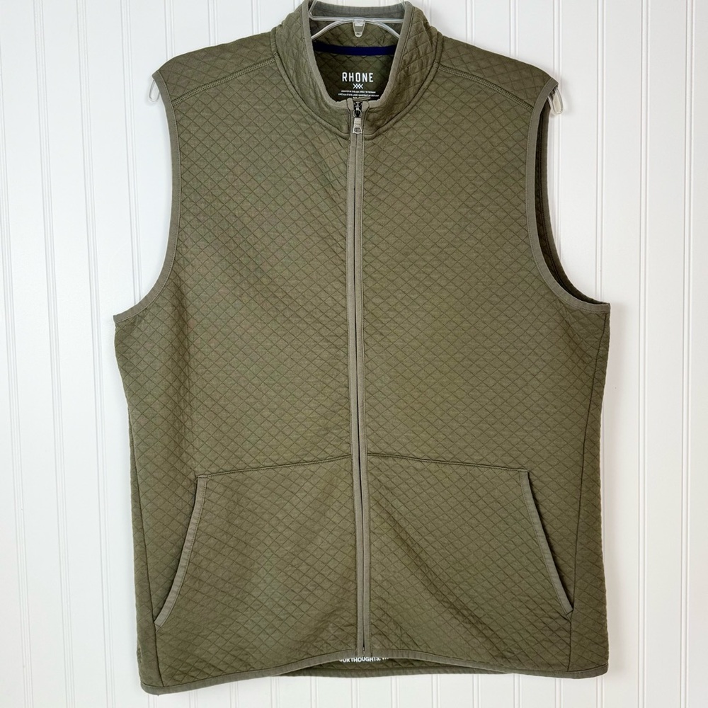 Rhone Men's Olive Quilted Vest